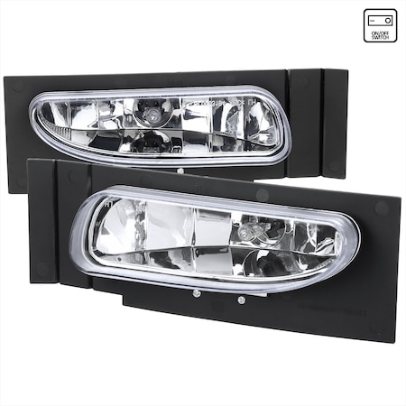 Spec-D Tuning Ford Mustang V6 Clear Lens Fog Light 1994-1998 LF-MST96C-HZ